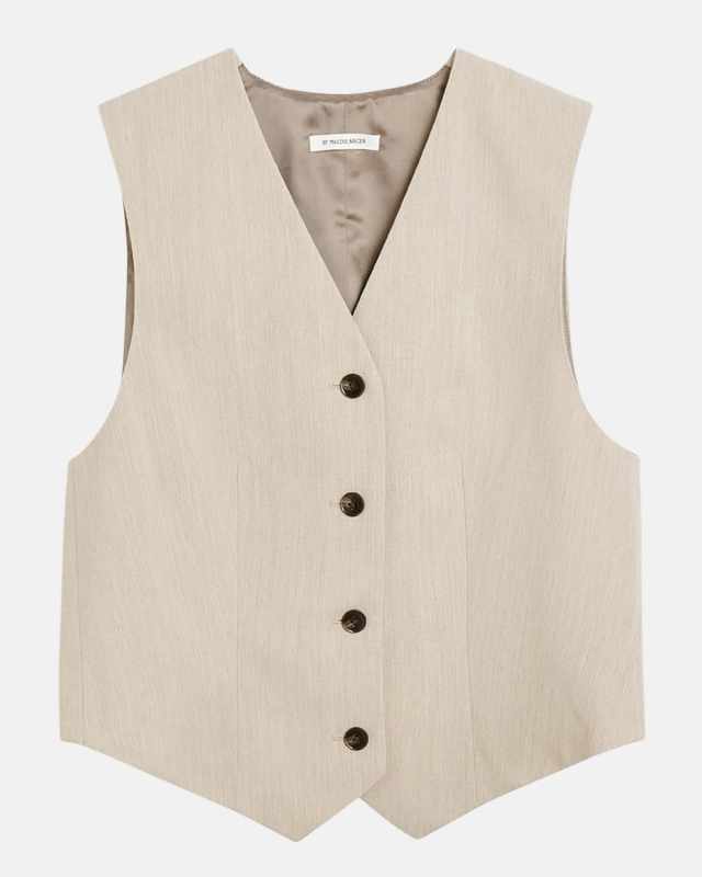 Occa Woven Button-Down Vest